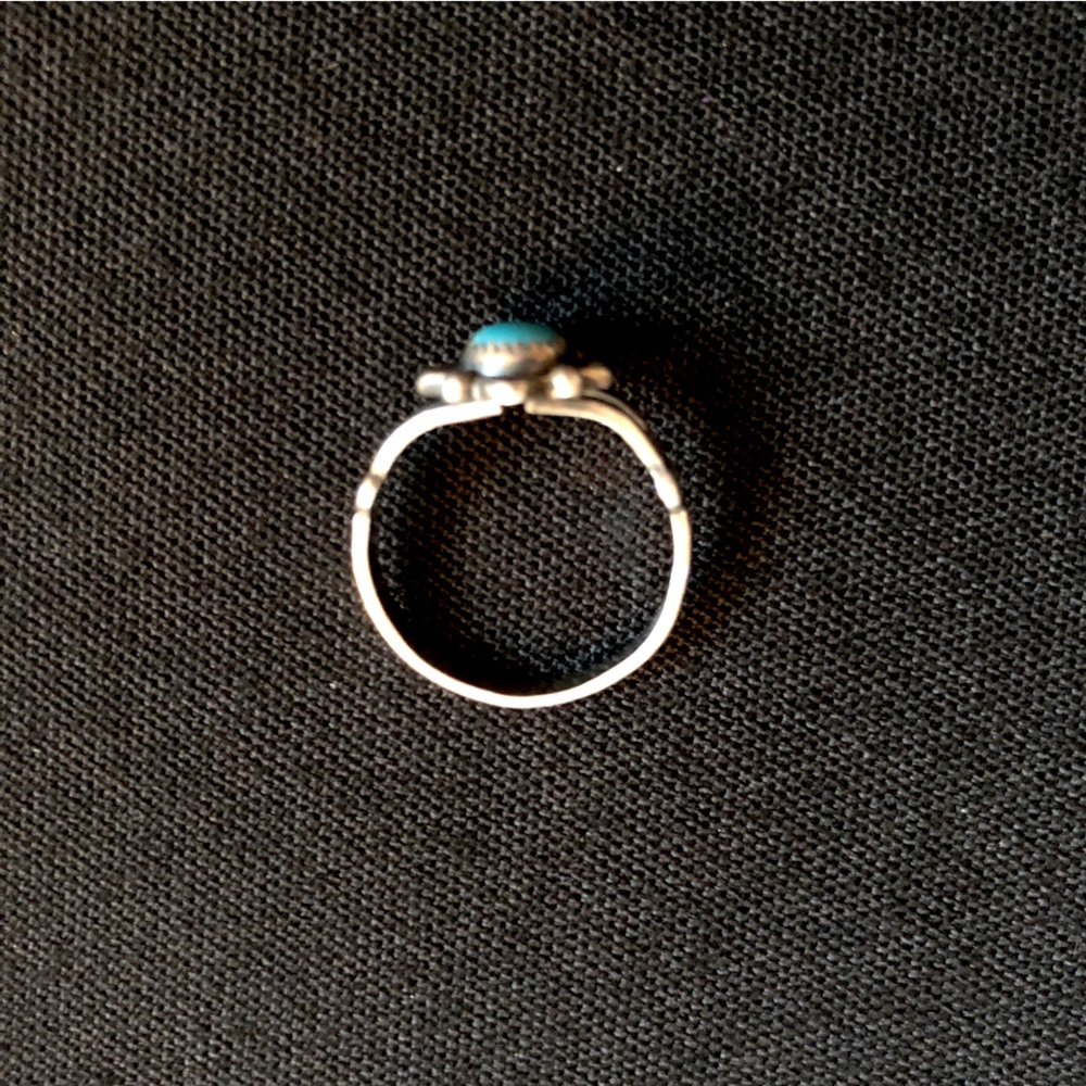 Sterling silver signed turquoise ring navajo western - Picture 7 of 9